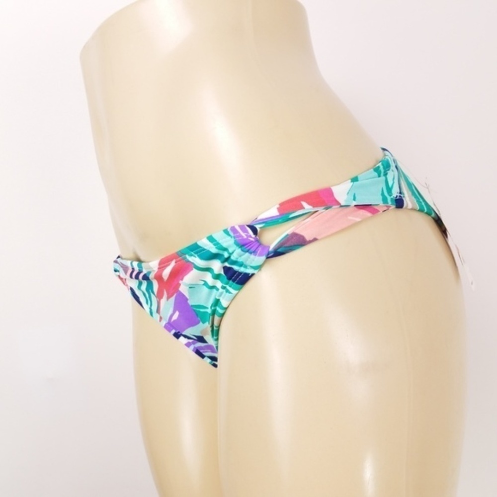 NEW Bar III Flor XS Swim Bikini Bottom Cheeky Twisted Sides $44 - Picture 3 of 8